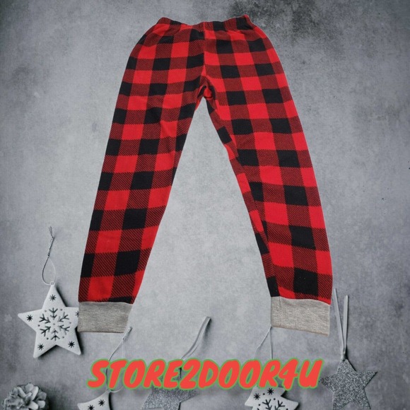 JUNIORS CHRISTMAS PAJAMAS - LARGE(12/14) RED TRUCK & TREE HOLIDAY PAJAMA SET 2PC - Picture 9 of 12